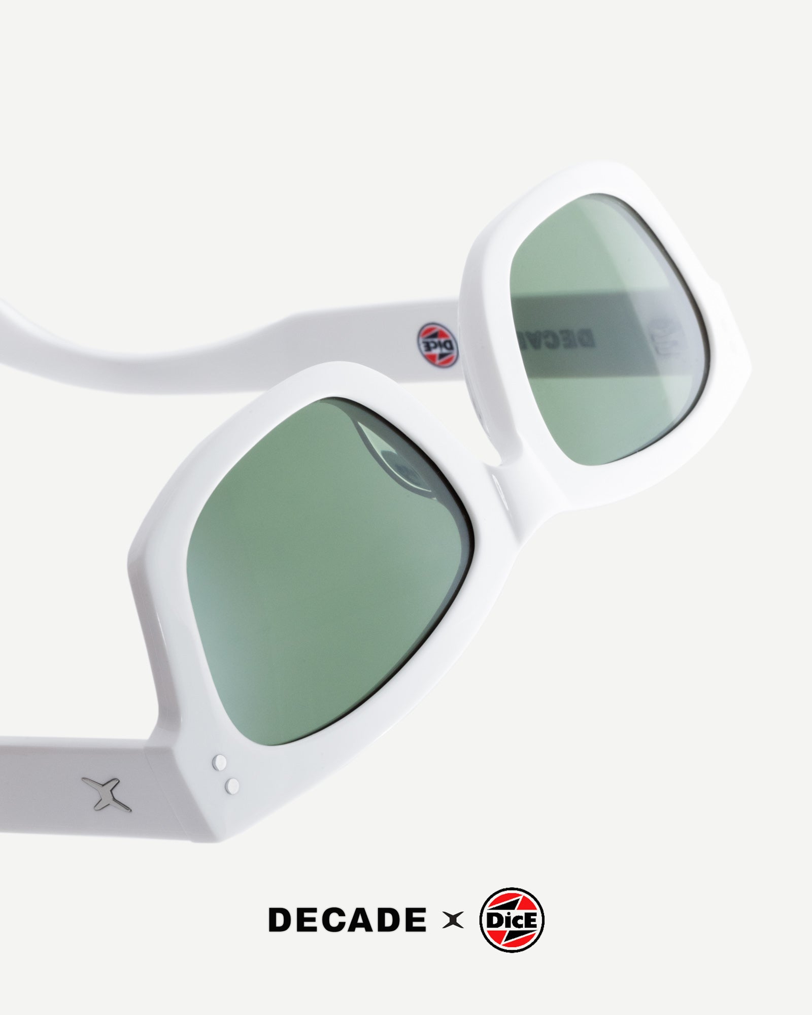DECADE × Dice MILTON 60s オフホワイト　新品同様 MILTON 60s X Dice – DECADE EYEWEAR